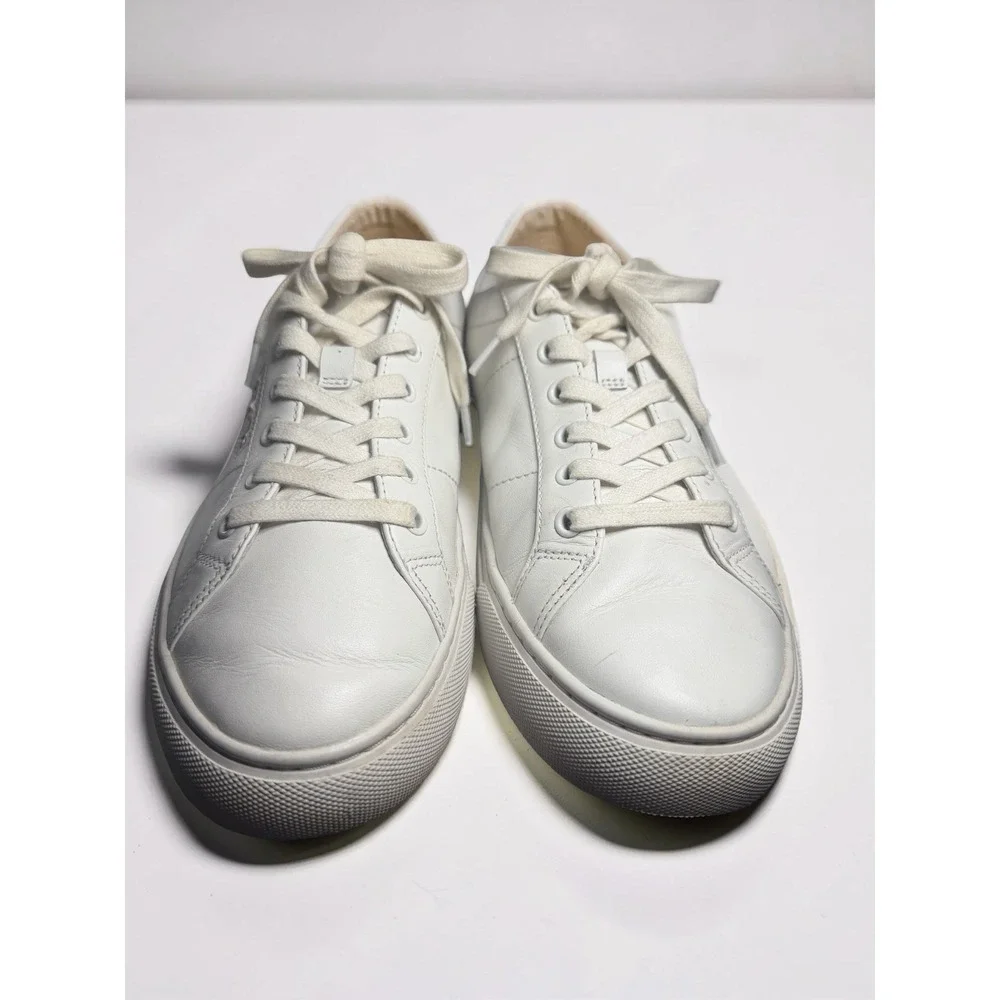 Tory Burch Women's Amalia Sneaker White Calf Leather Shoes Sneakers Sz 8.5